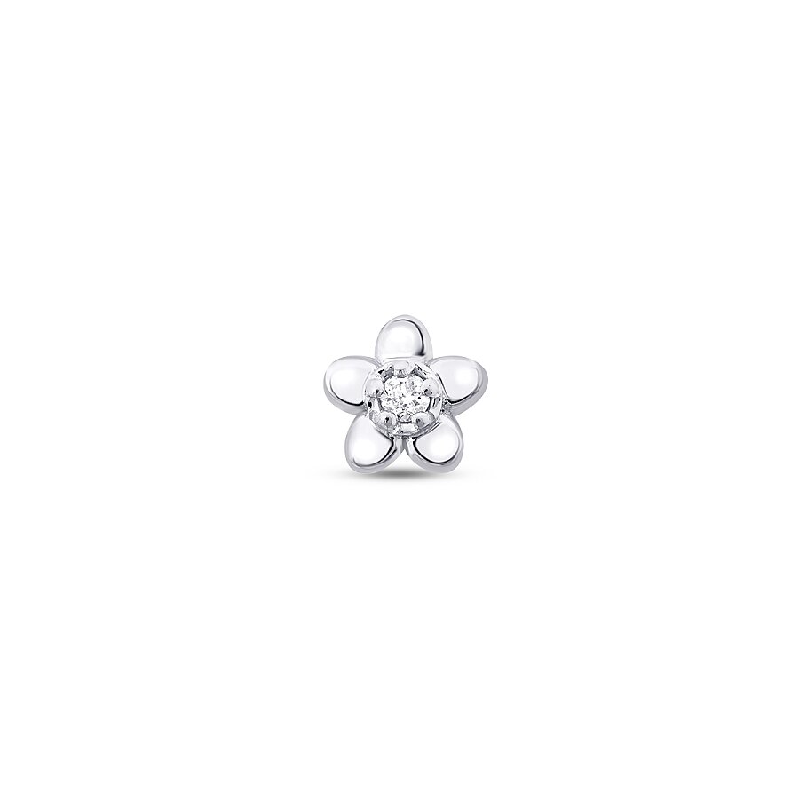 0.01 Karat Pırlanta Çiçek Tragus Piercing