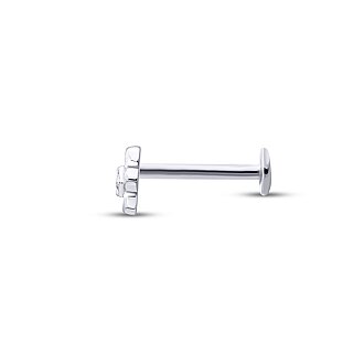 0.01 Karat Pırlanta Çiçek Tragus Piercing - 2