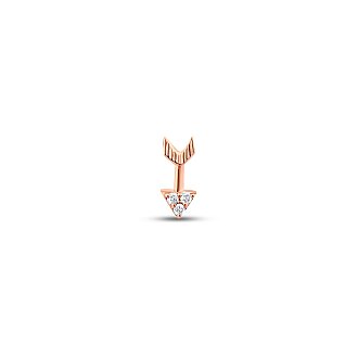 0.01 Karat Pırlanta Ok Tragus Piercing - 1