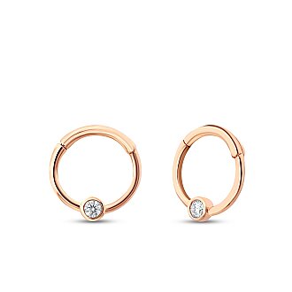 0.03 Karat Pırlanta Taşlı Tragus Piercing - 2