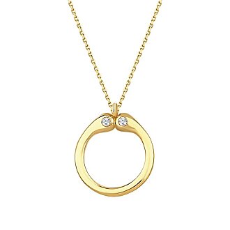 0.04 Karat Pırlanta O Harf Kolye - 2
