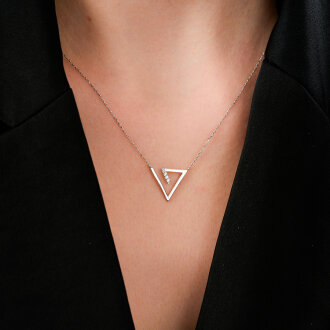 0.05 Karat Pırlanta Trend Kolye - 3