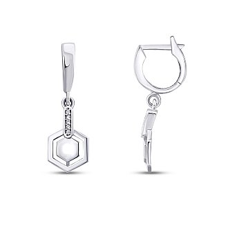 0.06 Karat Pırlanta Trend Küpe - 1