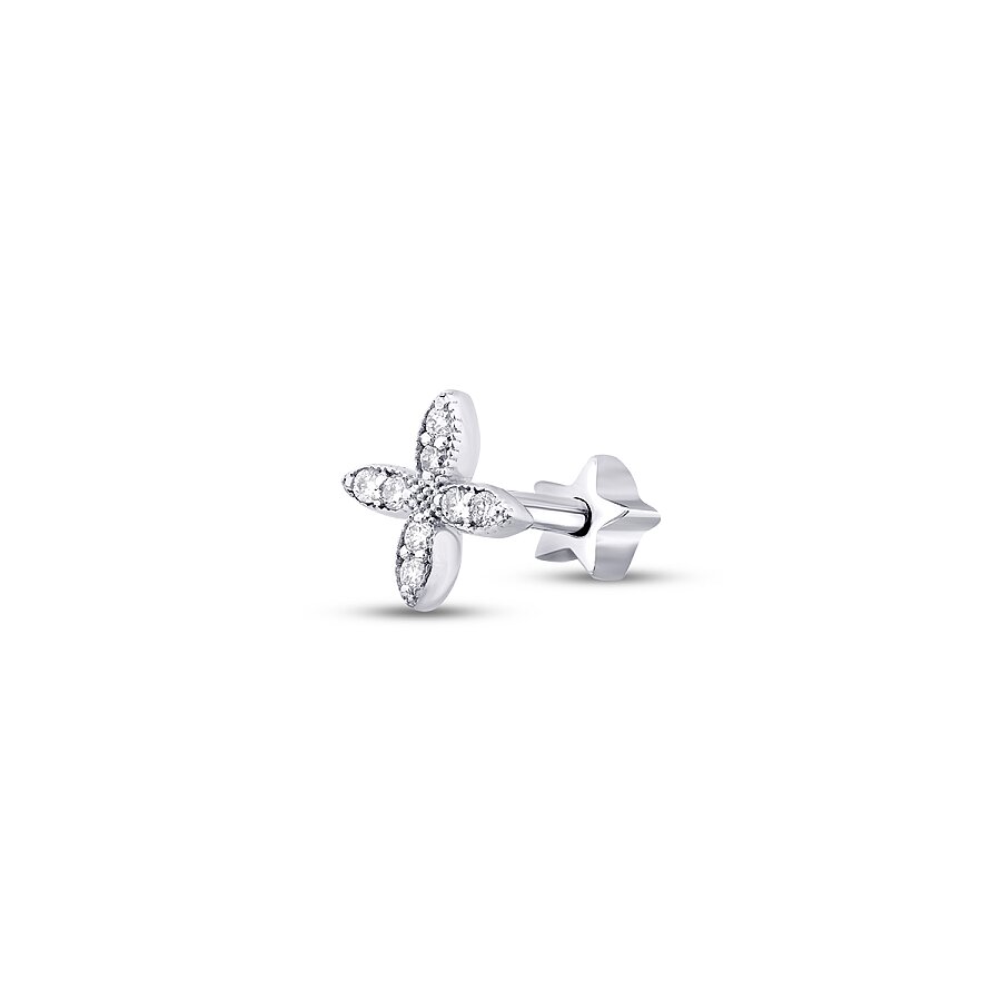 0.07 Karat Pırlanta Çiçek Tragus Piercing