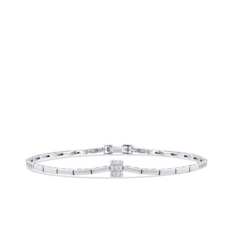 0.10 Karat Pırlanta Baget Taşlı Bileklik - Lizay Pırlanta