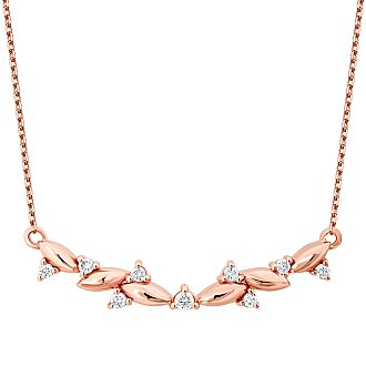 0.10 Karat Pırlanta Yuvarlak Taşlı Kolye - 2
