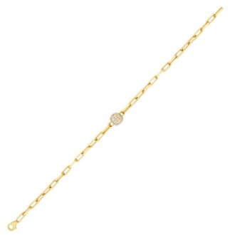 0.12 Karat Pırlanta Yuvarlak Taşlı Bileklik - 1