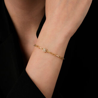 0.12 Karat Pırlanta Yuvarlak Taşlı Bileklik - 3