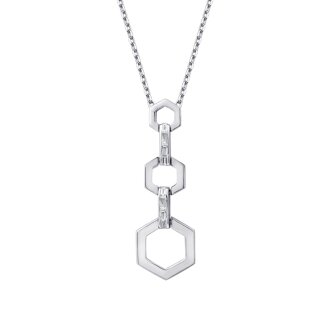 0.15 Karat Pırlanta Baget Kolye - 2