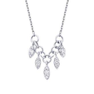 0.15 Karat Pırlanta Yuvarlak Taşlı Trend Kolye - 2