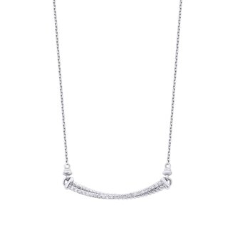 0.18 Karat Pırlanta Yuvarlak Taşlı Trend Kolye - 1