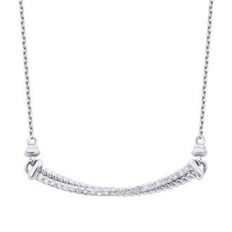 0.18 Karat Pırlanta Yuvarlak Taşlı Trend Kolye - 2