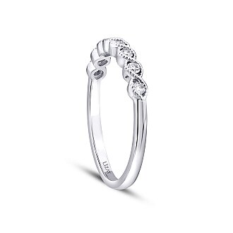 0.19 Karat Pırlanta Sıra Taşlı Trend Yüzük - 2
