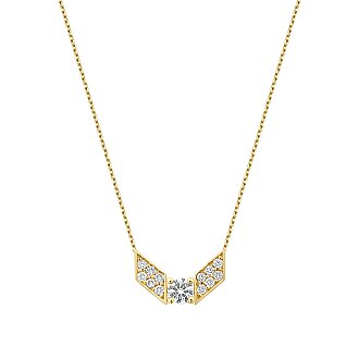 0.21 Karat Pırlanta Geometrik Trend Kolye - 1