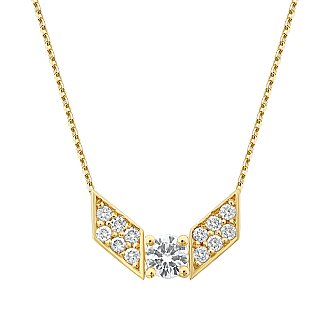 0.21 Karat Pırlanta Geometrik Trend Kolye - 2