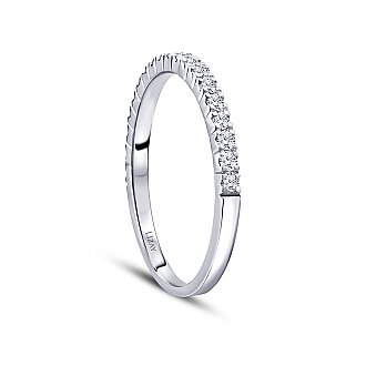 0.25 Karat Pırlanta Yarımtur Yüzük - 2