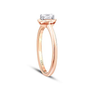 0.26 Karat Pırlanta Oval Tektaş Yüzük - 2