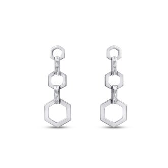 0.29 Karat Pırlanta Baget Küpe - 2