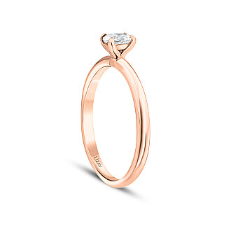 0.30 Karat Pırlanta Oval Tektaş Yüzük - 2