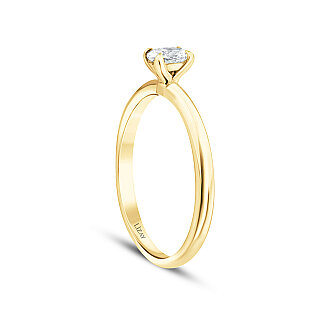 0.30 Karat Pırlanta Oval Tektaş Yüzük - 2