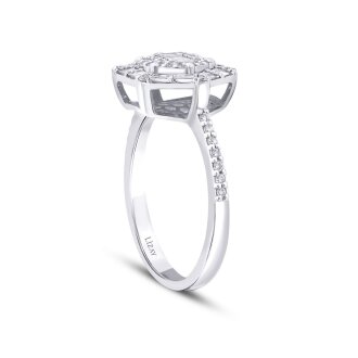 0.34 Karat Pırlanta Baget Yüzük - 2