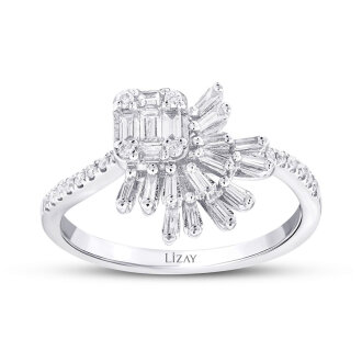 0.36 Karat Pırlanta Baget Yüzük 