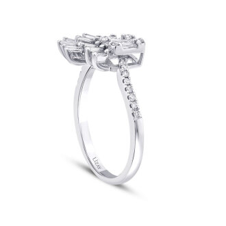 0.36 Karat Pırlanta Baget Yüzük - 2