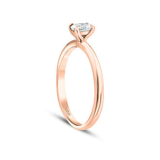 0.40 Karat Pırlanta Oval Tektaş Yüzük - 2