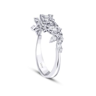 0.41 Karat Pırlanta Baget Yüzük - 2