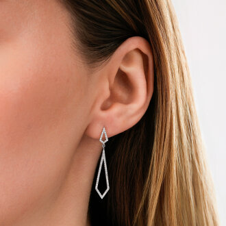 0.48 Karat Pırlanta Trend Küpe - 3