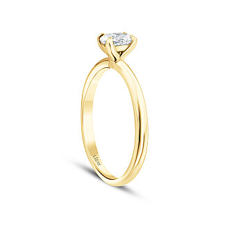 0.50 Karat Pırlanta Oval Tektaş Yüzük - 2