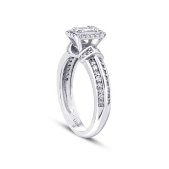 0.52 Karat Pırlanta Baget Yüzük - 2