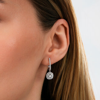 0.52 Karat Pırlanta Trend Küpe - 3