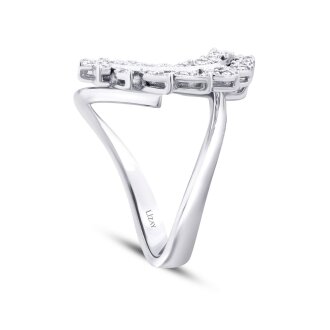 0.52 Karat Pırlanta Yaprak Trend Yüzük - 2