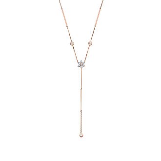 0.53 Karat Pırlanta Sarkan Detaylı Trend Kolye - 1