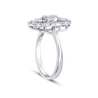 0.57 Karat Pırlanta Trend Baget Yüzük - 2