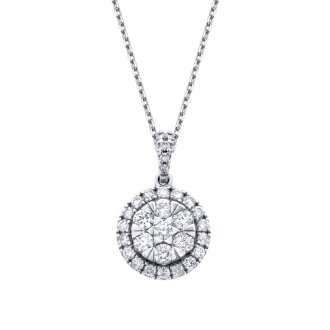 0.63 Karat Pırlanta Yuvarlak Taşlı Trend Kolye - 2