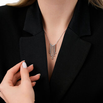 0.67 Karat Pırlanta Kolye - 3