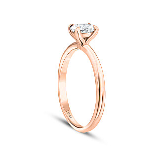 0.70 Karat Pırlanta Oval Tektaş Yüzük - 2