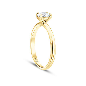 0.70 Karat Pırlanta Oval Tektaş Yüzük - 2
