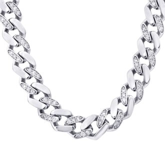 0.98 Karat Pırlanta Zincir Kolye - 2