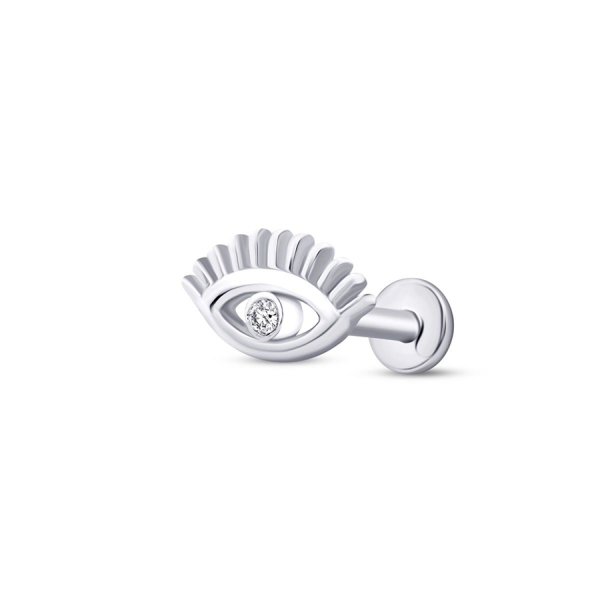 0.01 Karat Pırlanta Göz Tragus Piercing - 2