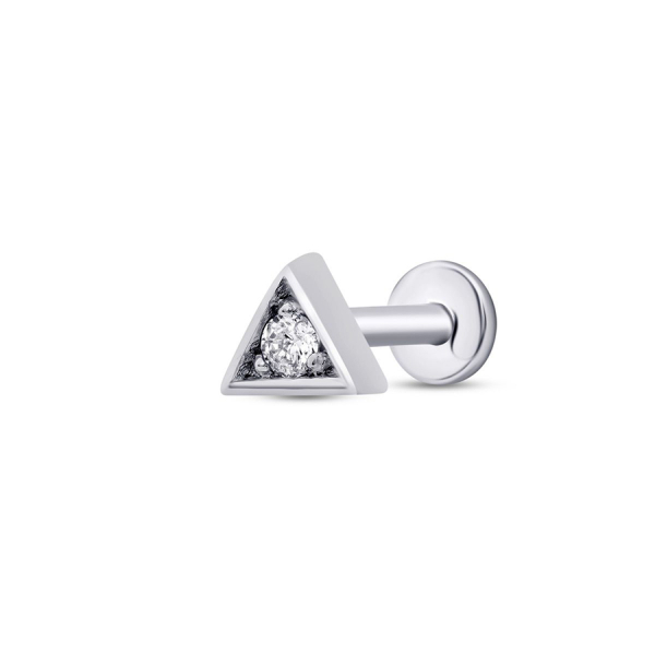 0.01 Karat Pırlanta Üçgen Tragus Piercing - 2