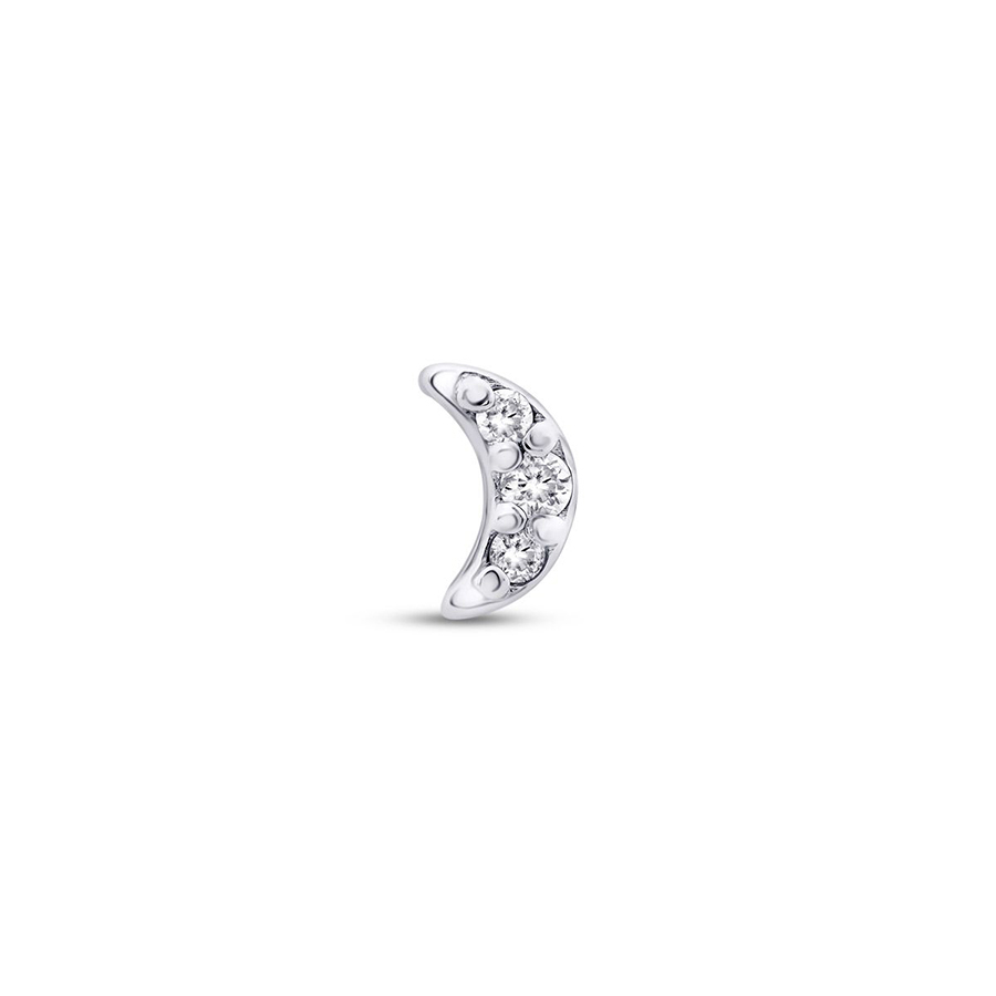 0.02 Karat Pırlanta Ay Tragus Piercing