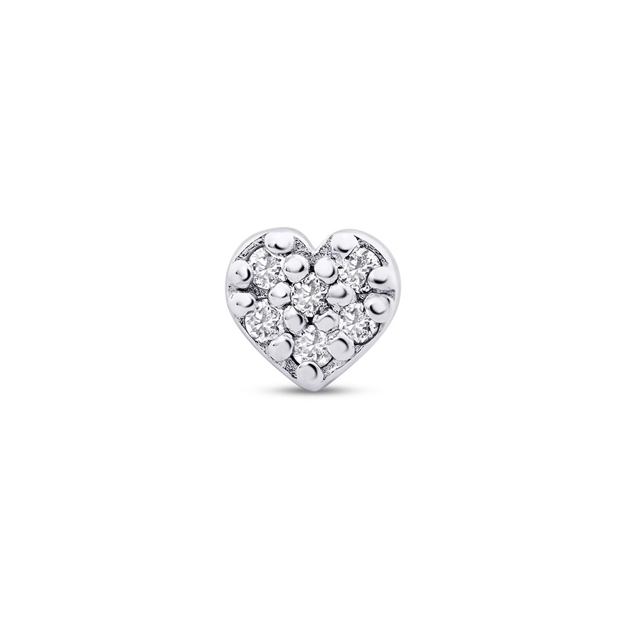 0.02 Karat Pırlanta Kalp Tragus Piercing