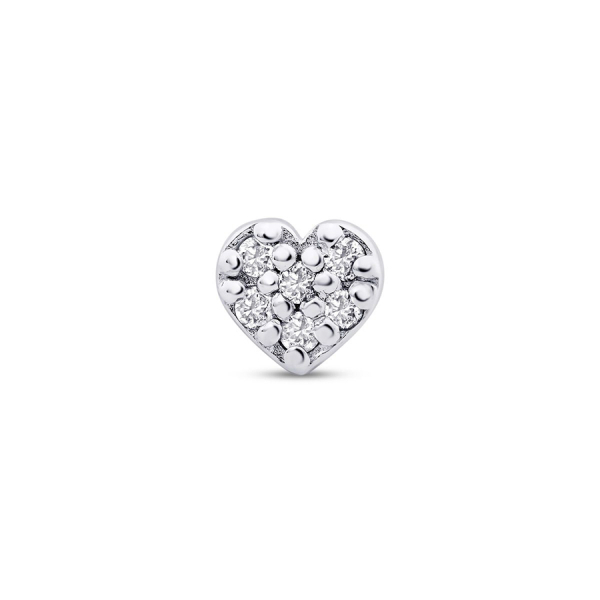 0.02 Karat Pırlanta Kalp Tragus Piercing - 1
