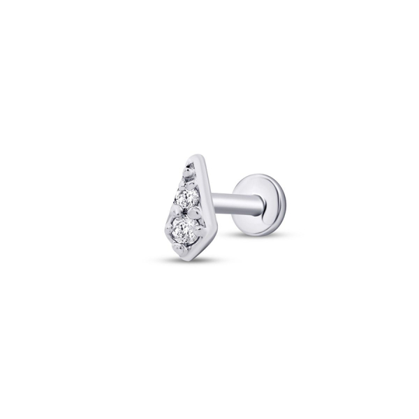 0.02 Karat Pırlanta Prizma Tragus Piercing - 2