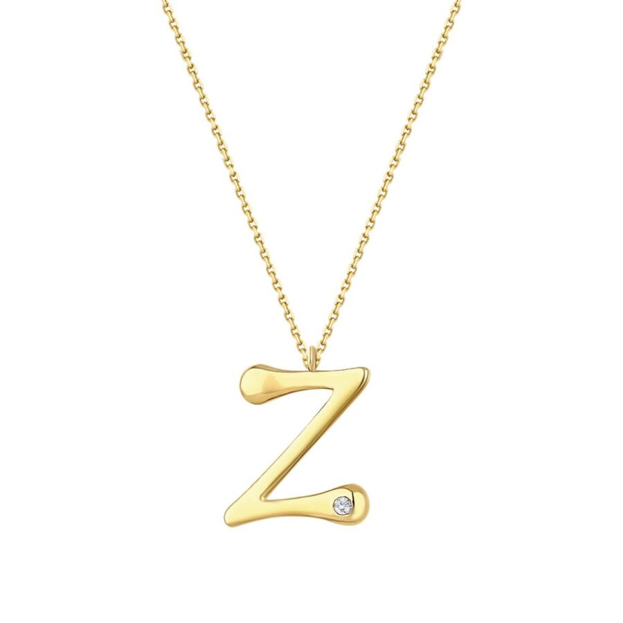 0.02 Karat Pırlanta Z Harf Kolye