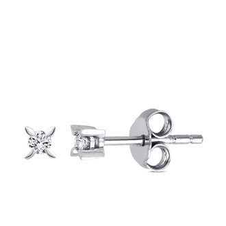 0.05 Karat Pırlanta Erkek Küpe - 3