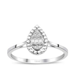 0.06 Carat Diamond Baguette Ring 